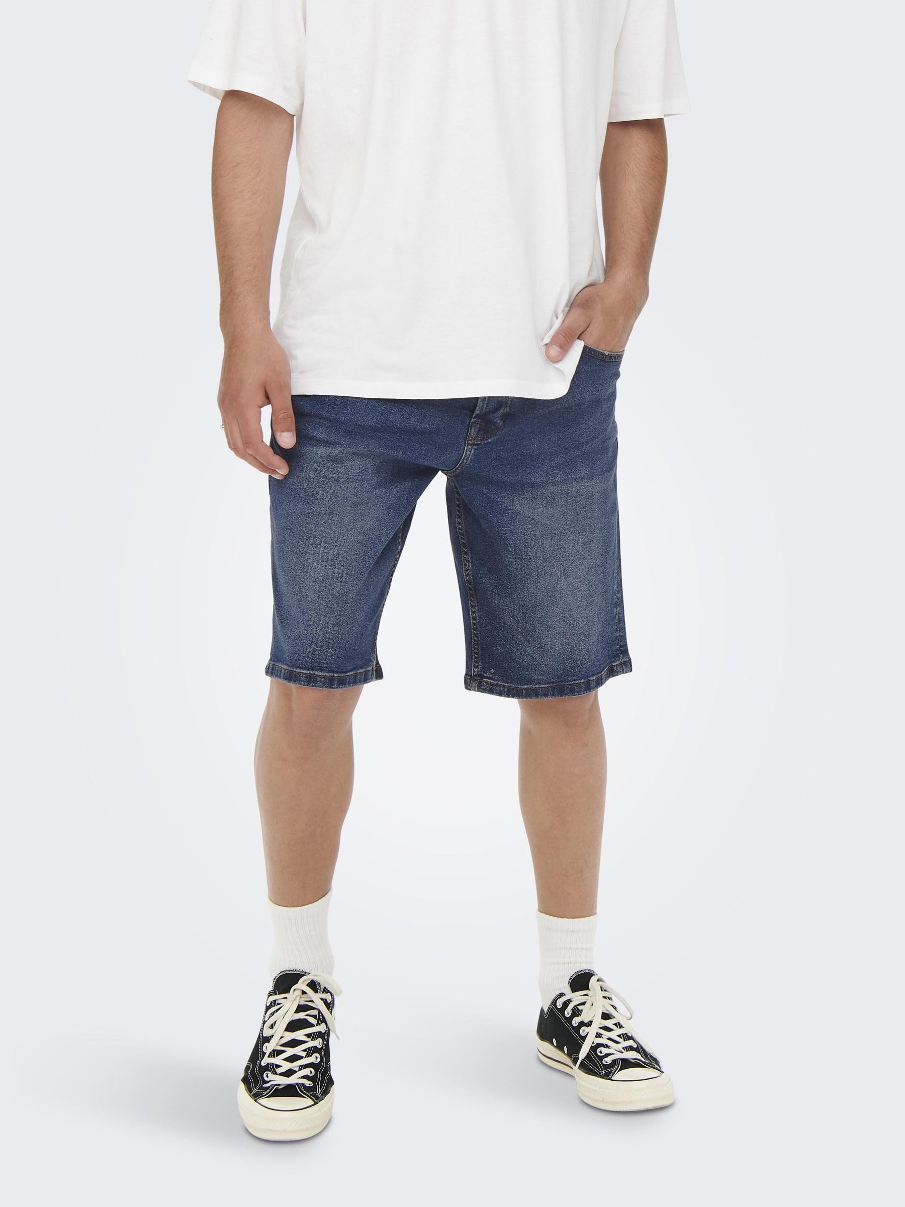 ONLY & SONS Onsavi 0787 pantaloncini M denim blu