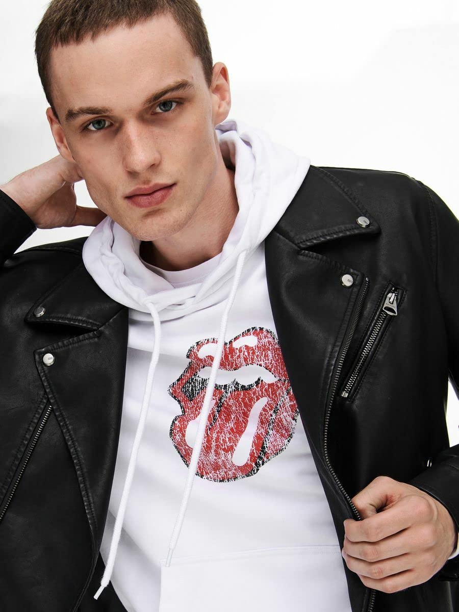 Only & Sons Onsstones Felpa Cappuccio Uomo Cotone Stampa