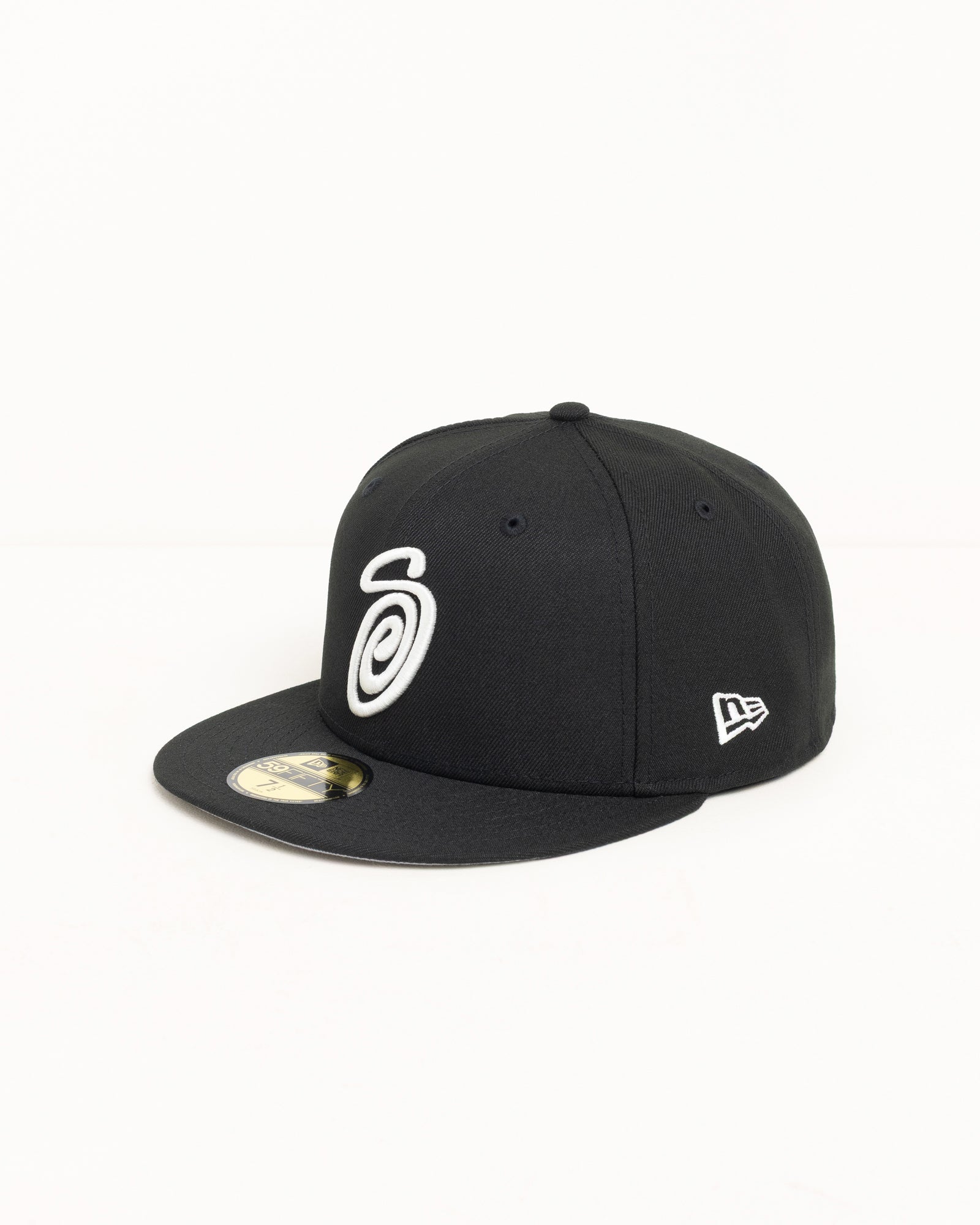 Stussy 59Fifty Swirly S Cap cappello nero fitted
