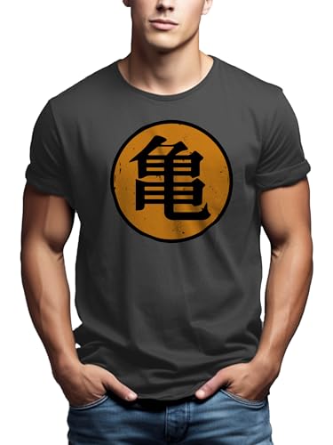 Makaya T-Shirt Uomo maglietta Goku Kame nera cotone