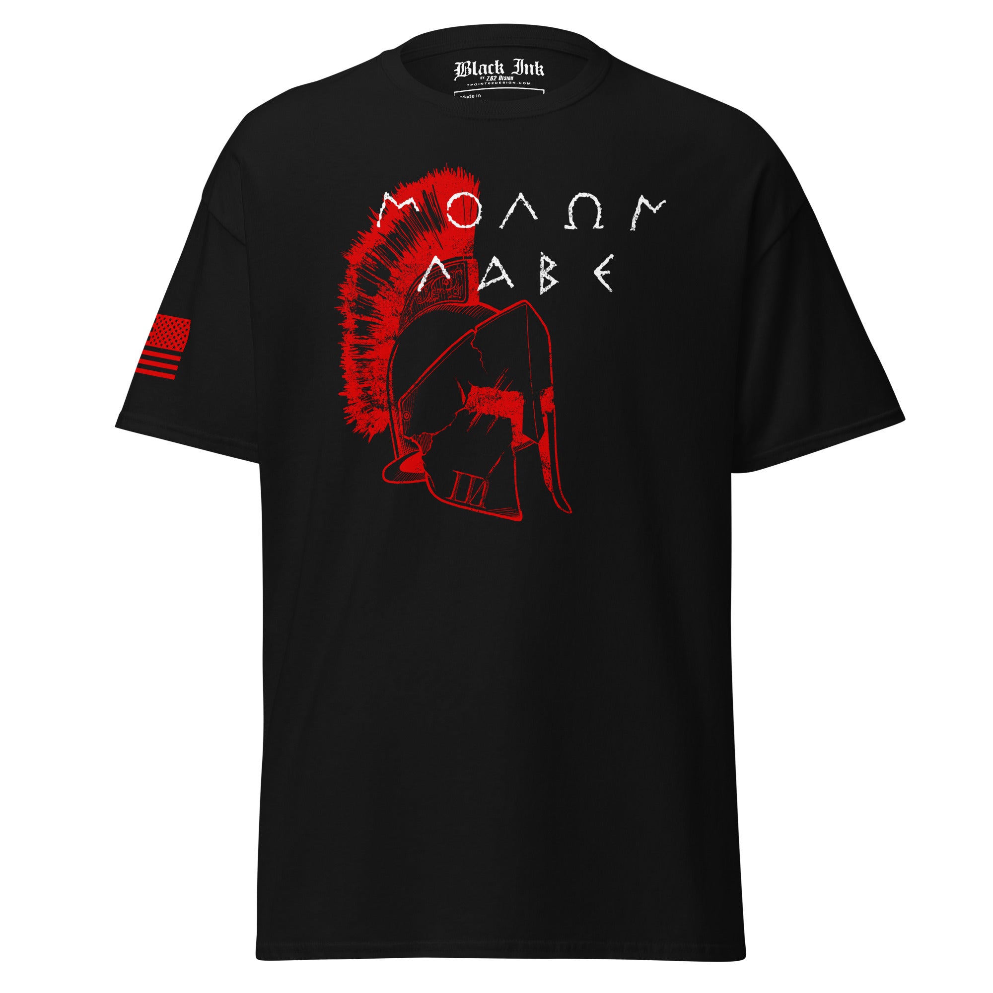 7.62 Design Molon Labe t-shirt uomo nera 100% cotone