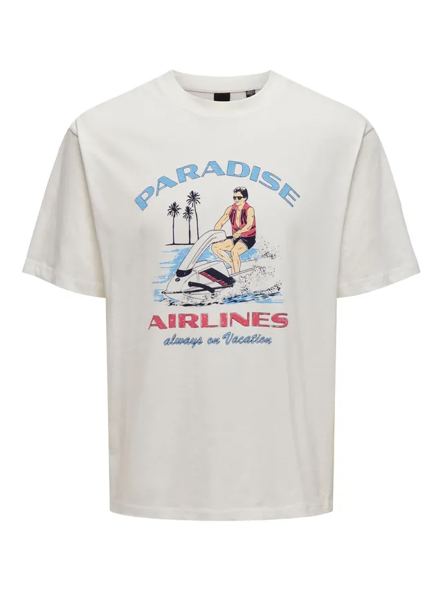 ONLY & SONS Onsmonte T-shirt Uomo S Cloud Dancer Paradise
