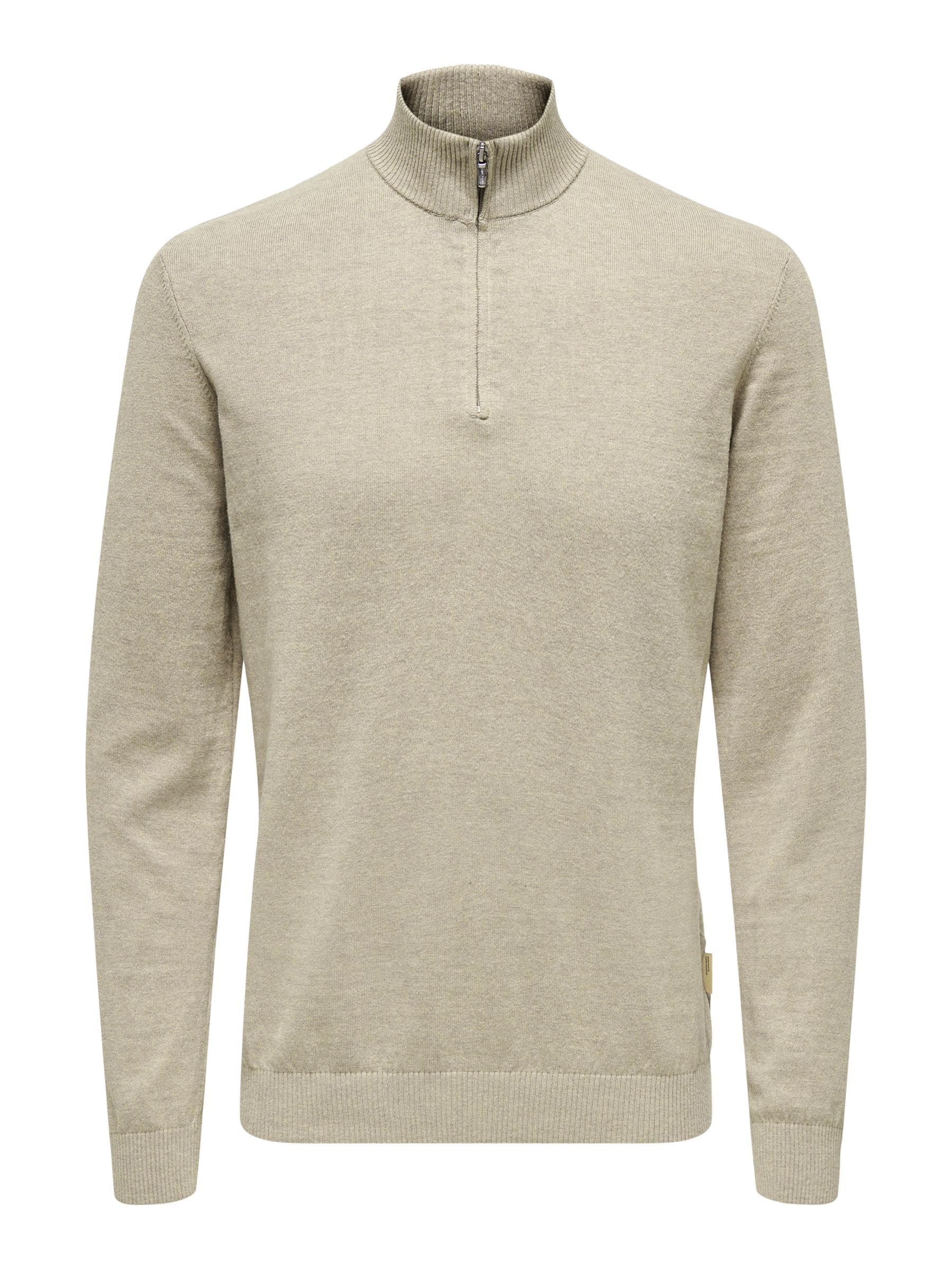 Only & Sons Onsloui Maglia Uomo Mezza Zip Azzurra L