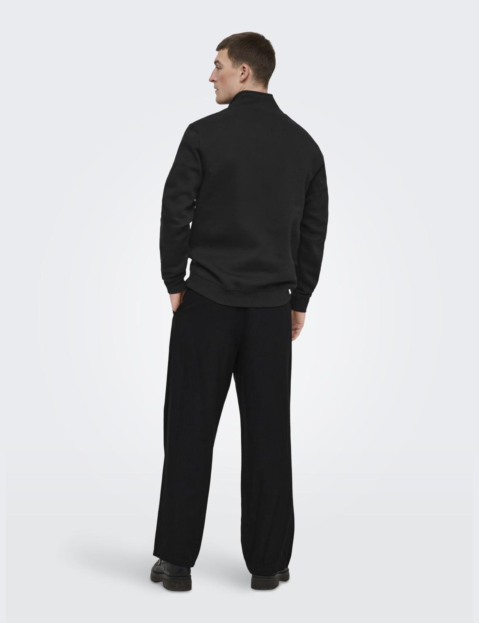 ONLY & SONS Onsconnor Felpa Uomo Nero Girocollo