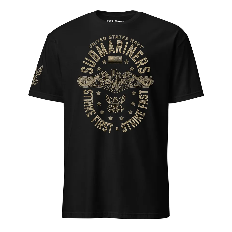 7.62 Design Navy Submariners maglietta nera cotone strike fast