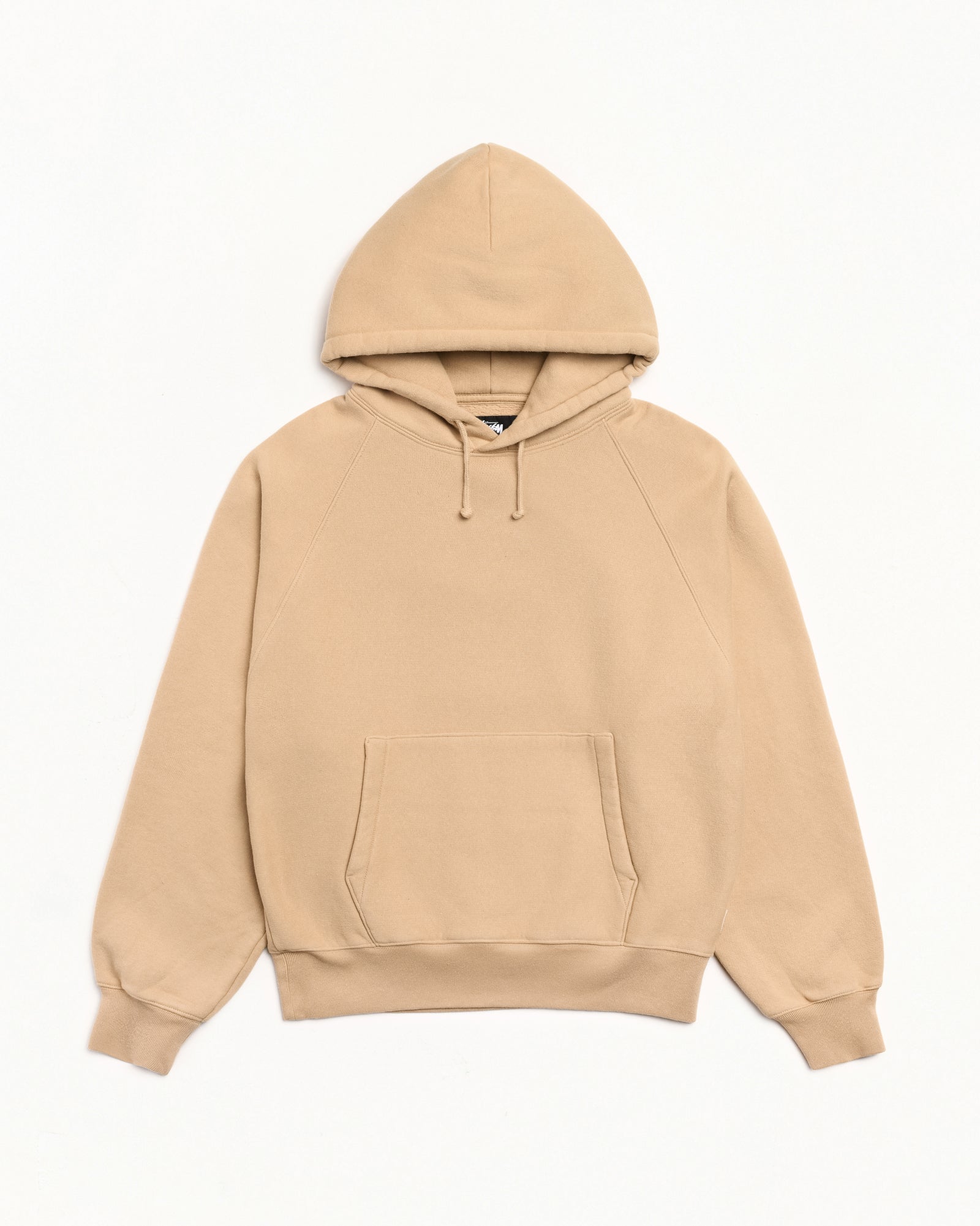 Stussy Sweats Relaxed Hoodie Felpa Khaki cotone 535 gsm