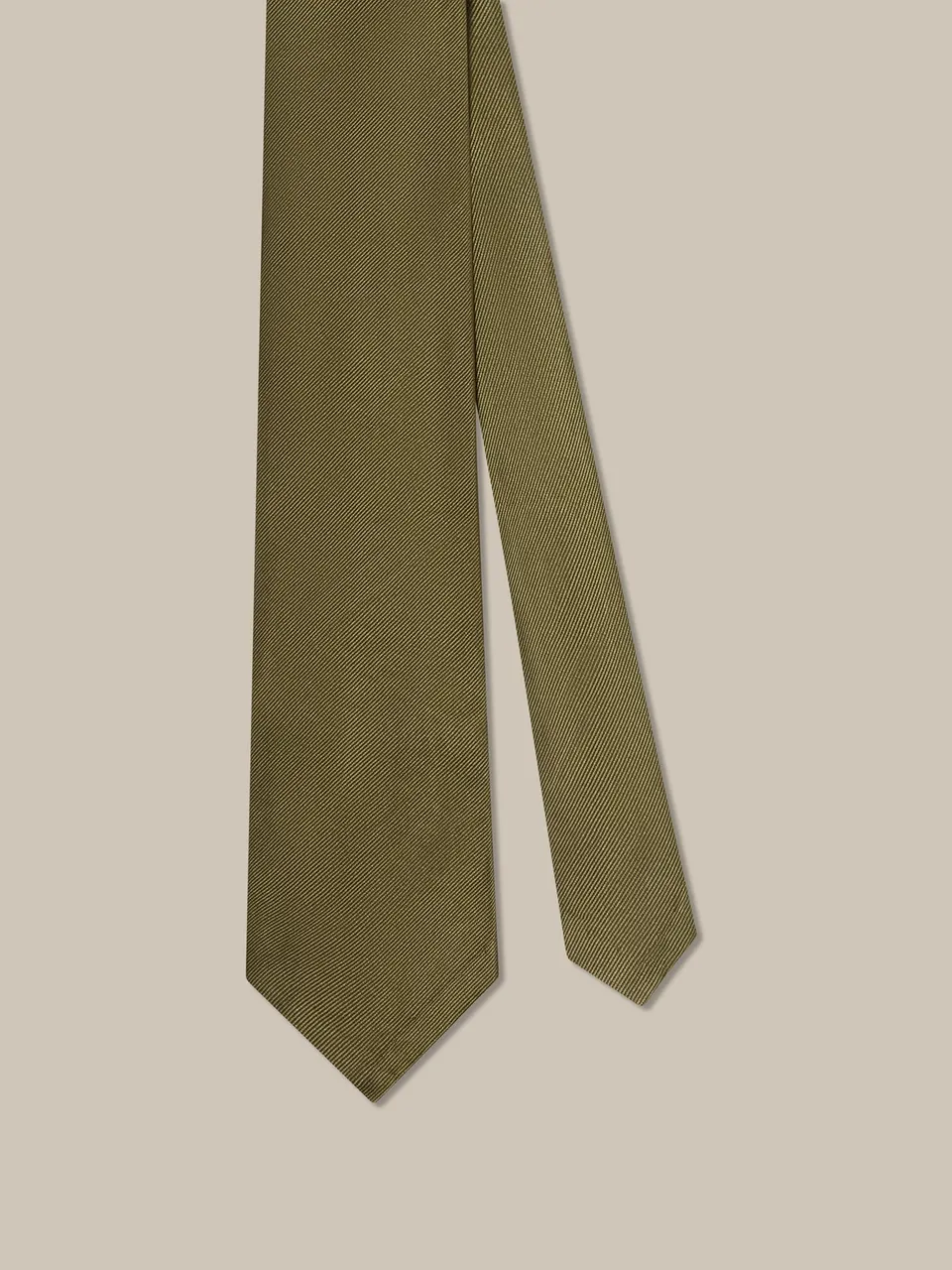 Robert Talbott Newman 7 Fold cravatta seta oliva REG