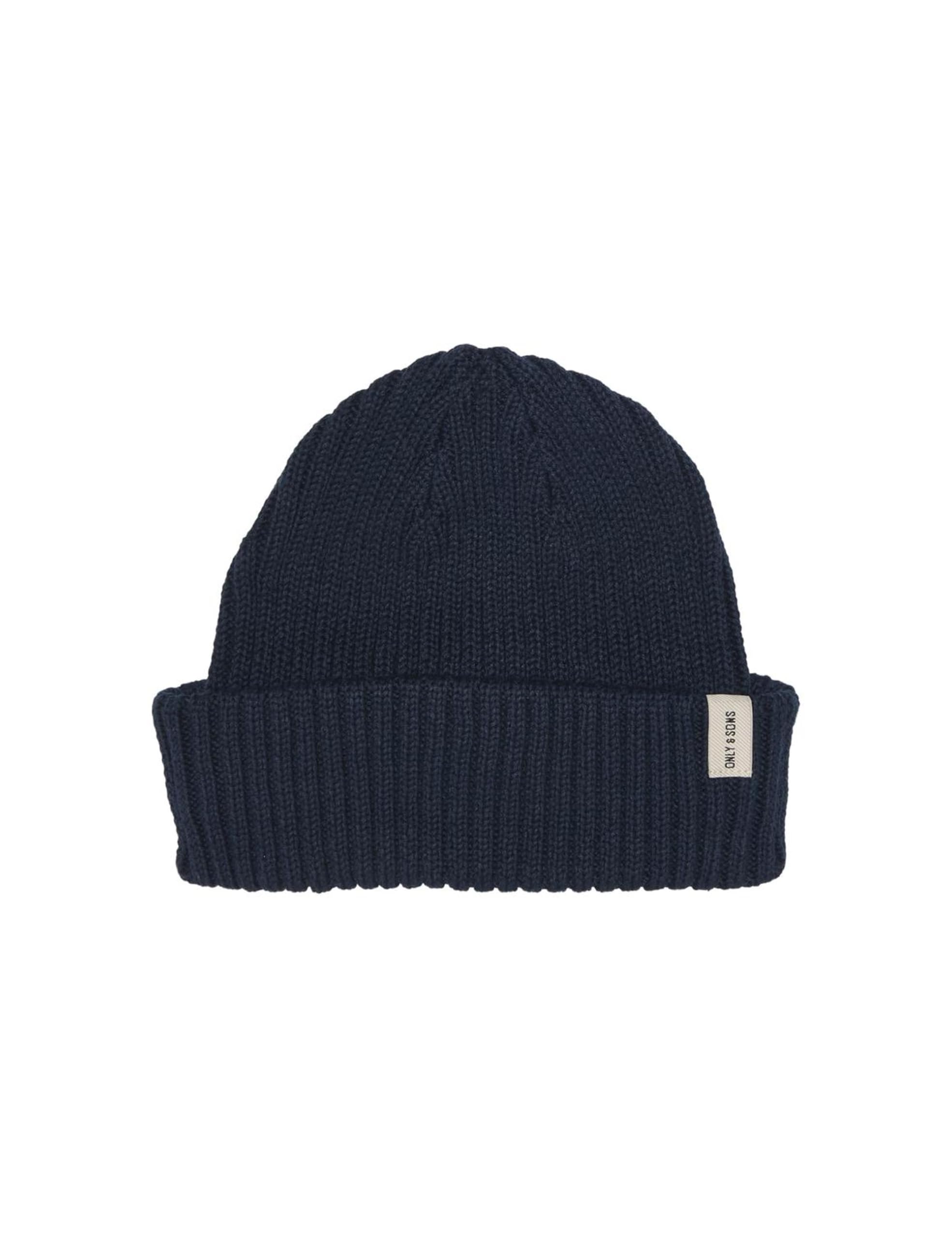 Only & Sons Onsryan Rib Beanie Uomo Blu Marine Cotone