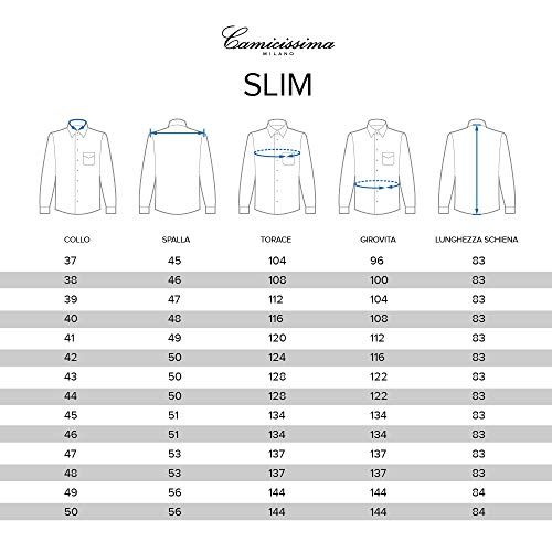 Camicissima Permanent Camicia Azzurra Slim Manica Lunga