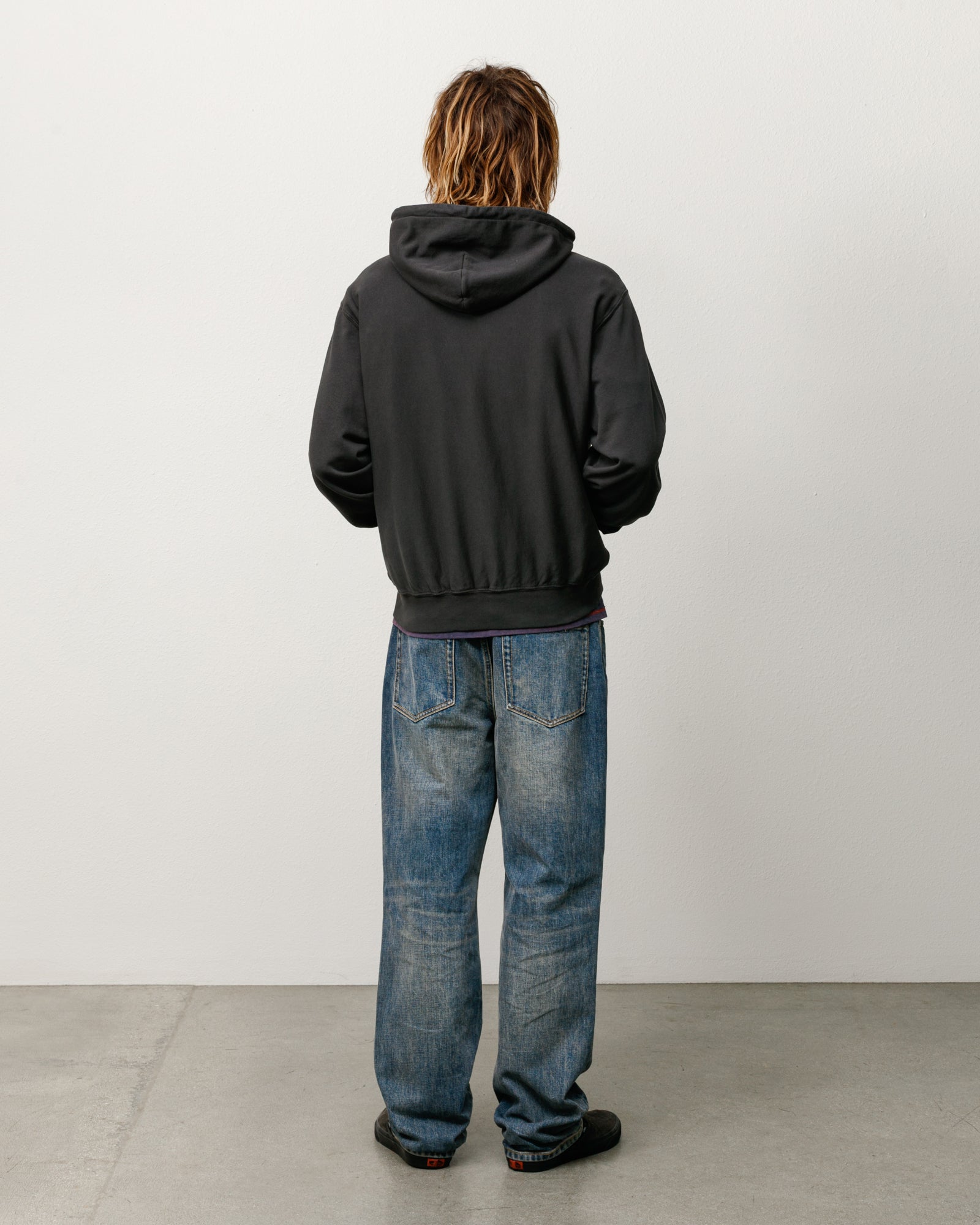 Stussy Lightweight Terry Zip Hoodie felpa black cotone