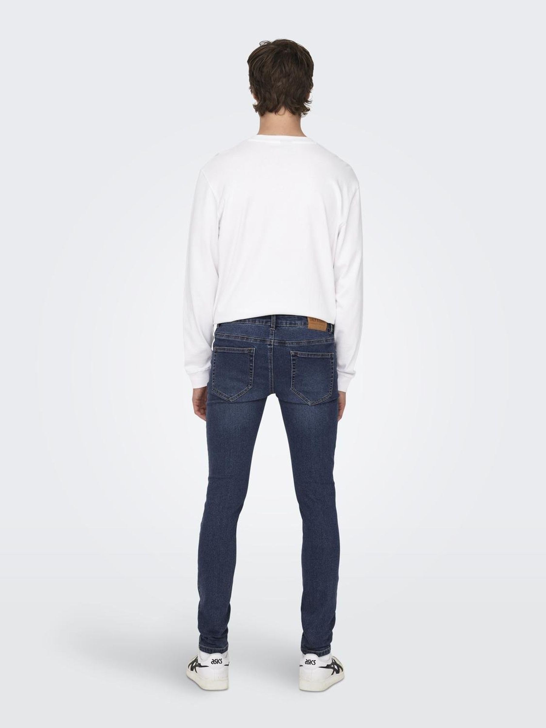 Only & Sons Onswarp Jeans Uomo Skinny Blu Denim 32W 32L
