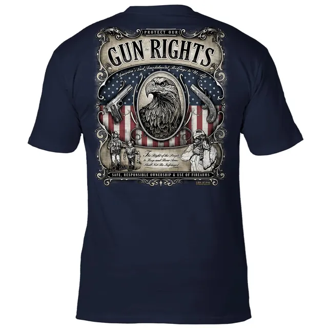 7.62 Design Gun Rights maglietta uomo blu cotone