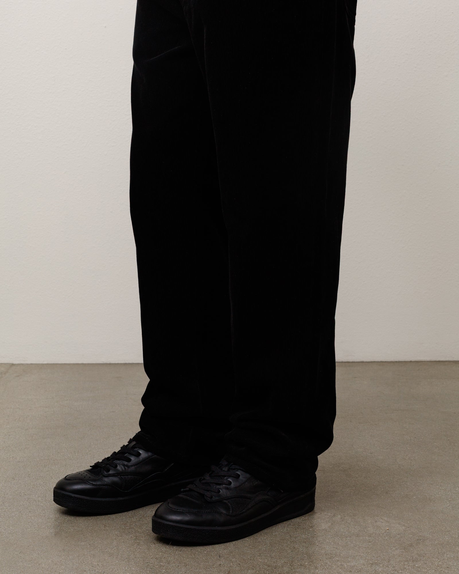 Stussy New Classic Pant pantaloni velluto neri cotone dritti