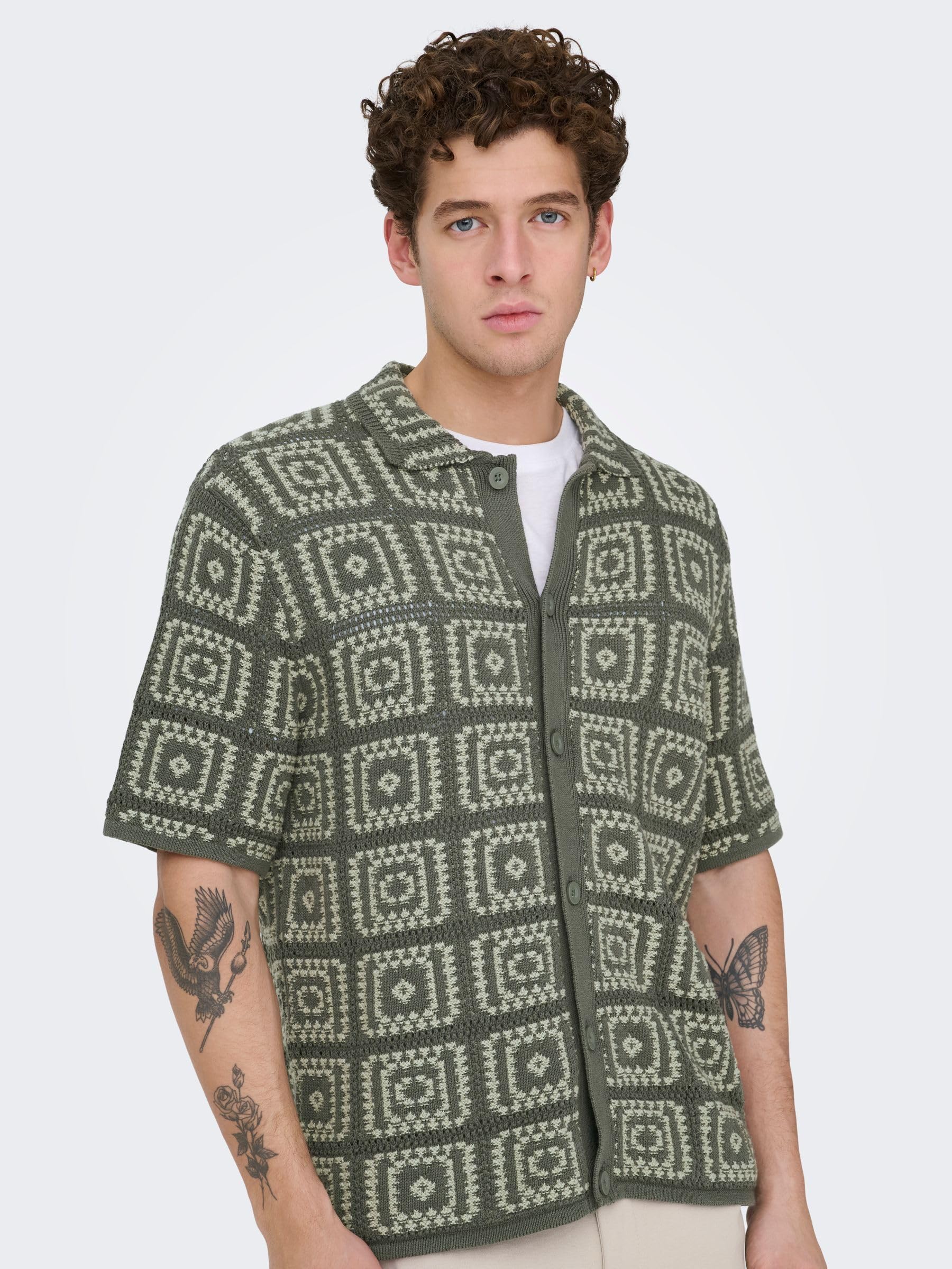Only & Sons Onsbart Polo Maglia Uomo M Castor Gray