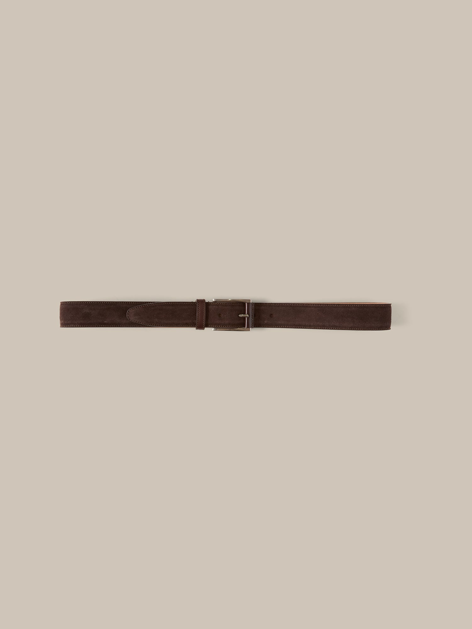 Robert Talbott Lewis Cintura Camoscio Coffee Suede 3,5 cm