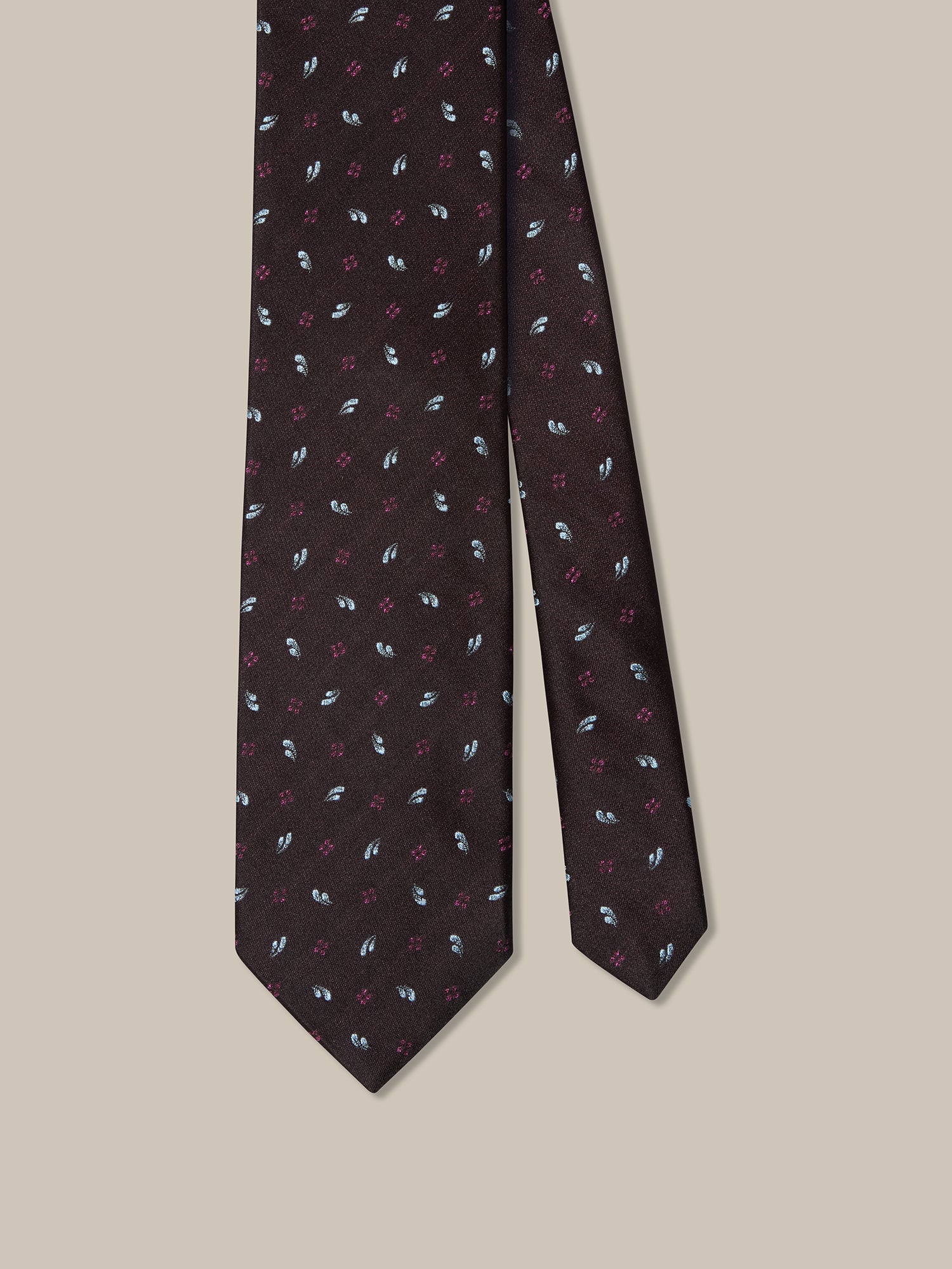 Robert Talbott Robert Painterly Neat Best of Class cravatta maroon