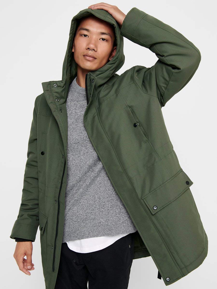 Only & Sons Onspeter Parka Giacca Uomo Tecnica Cappuccio
