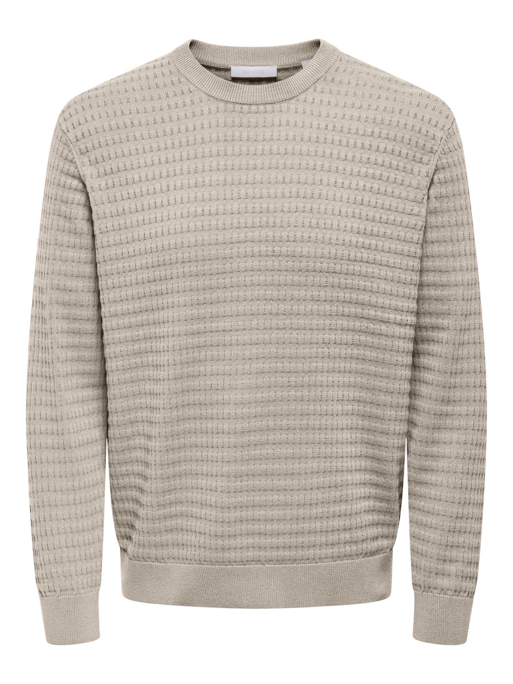 ONLY & SONS Onsberry Reg 12 Maglione Uomo Grigio M