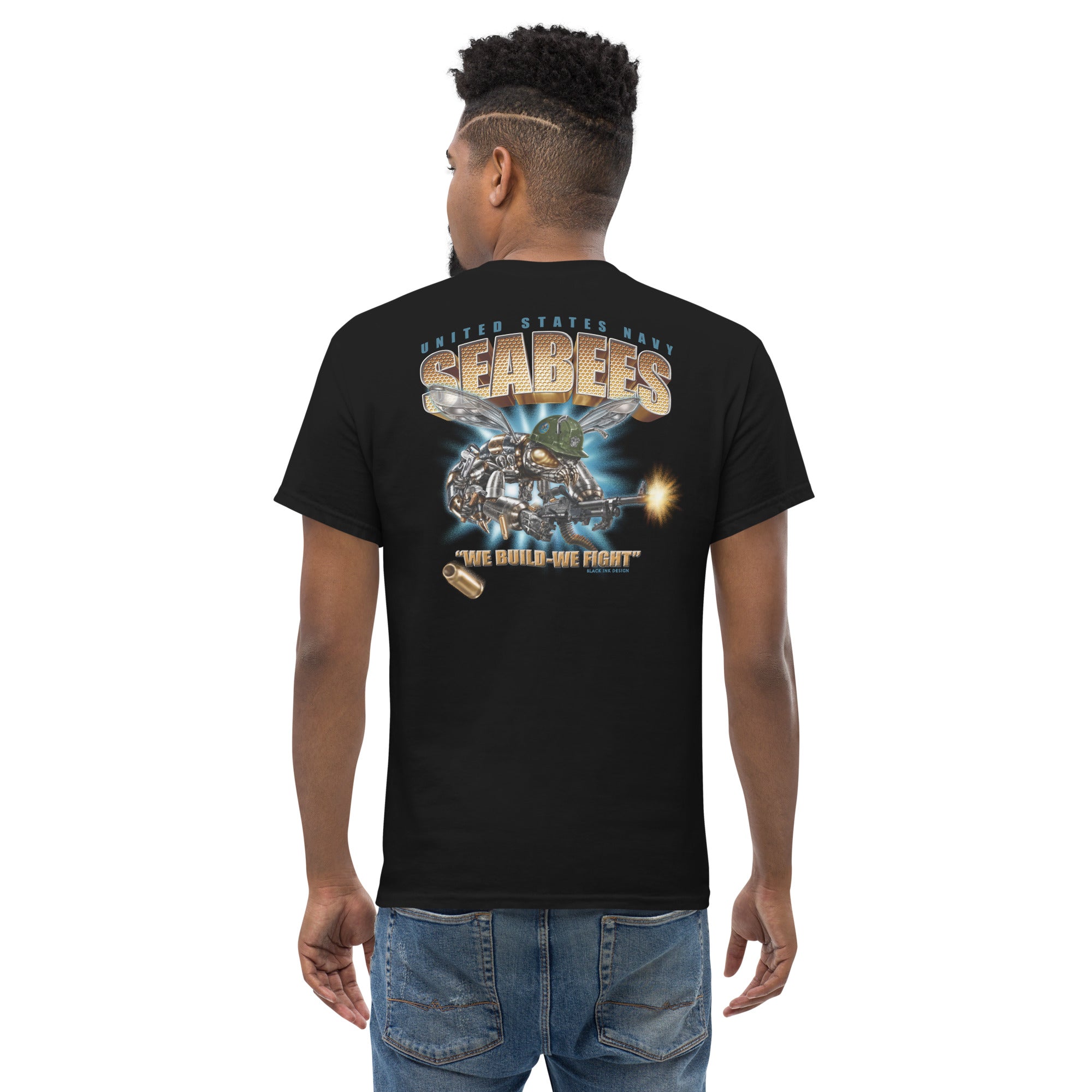 7.62 Design Seabees maglietta uomo nera cotone Super Bee