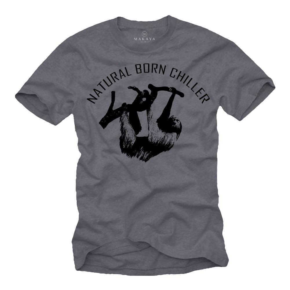 MAKAYA Natural Born Chiller T-Shirt Uomo Cotone