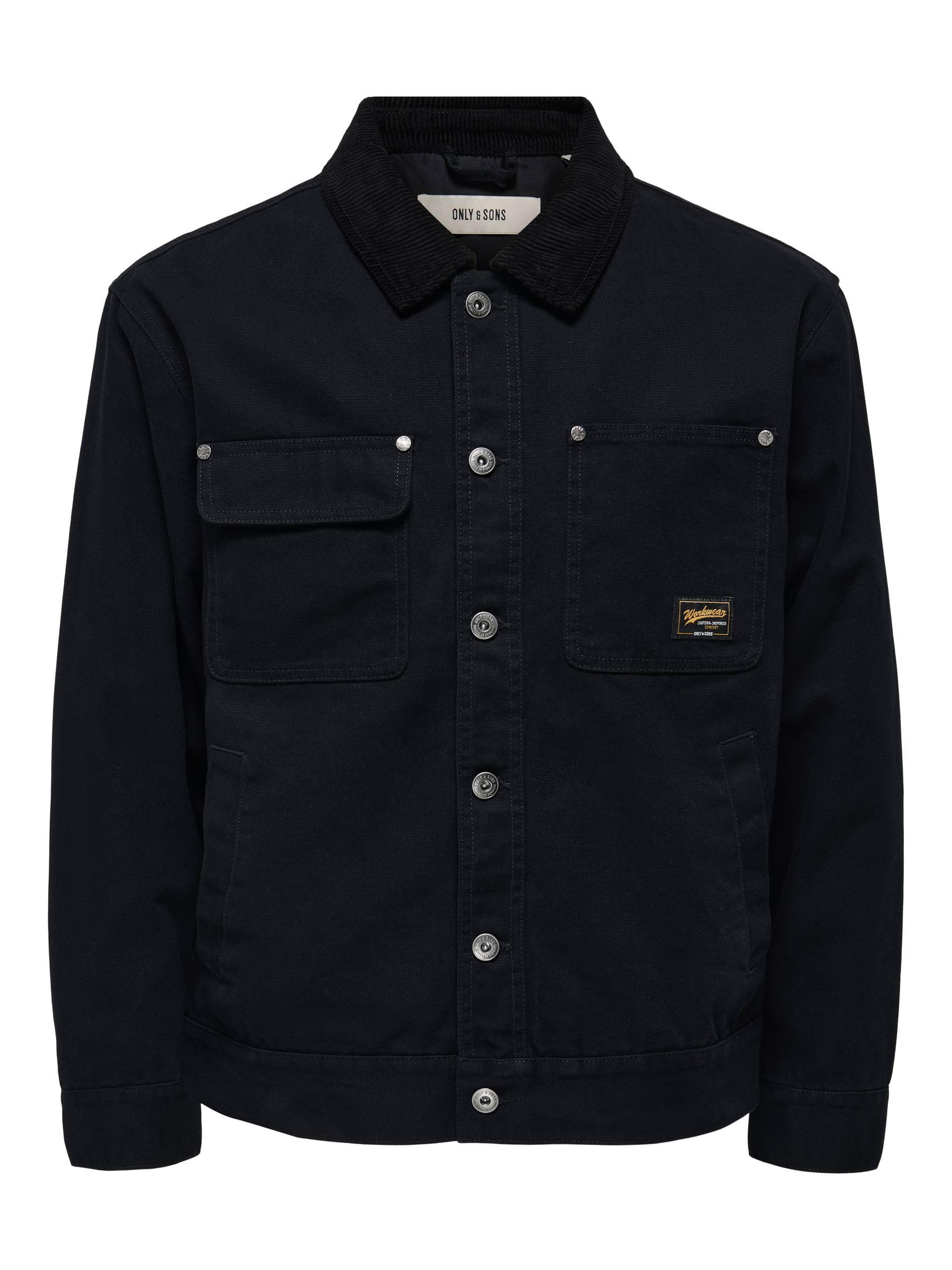 Only & Sons Onstimber Giacca Uomo Nero Taglia L Leggera