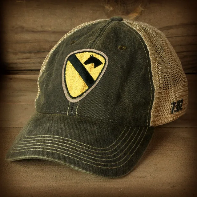 7.62 Design Headwear 1st Cavalry Cappello Trucker Nero Taglia Unica