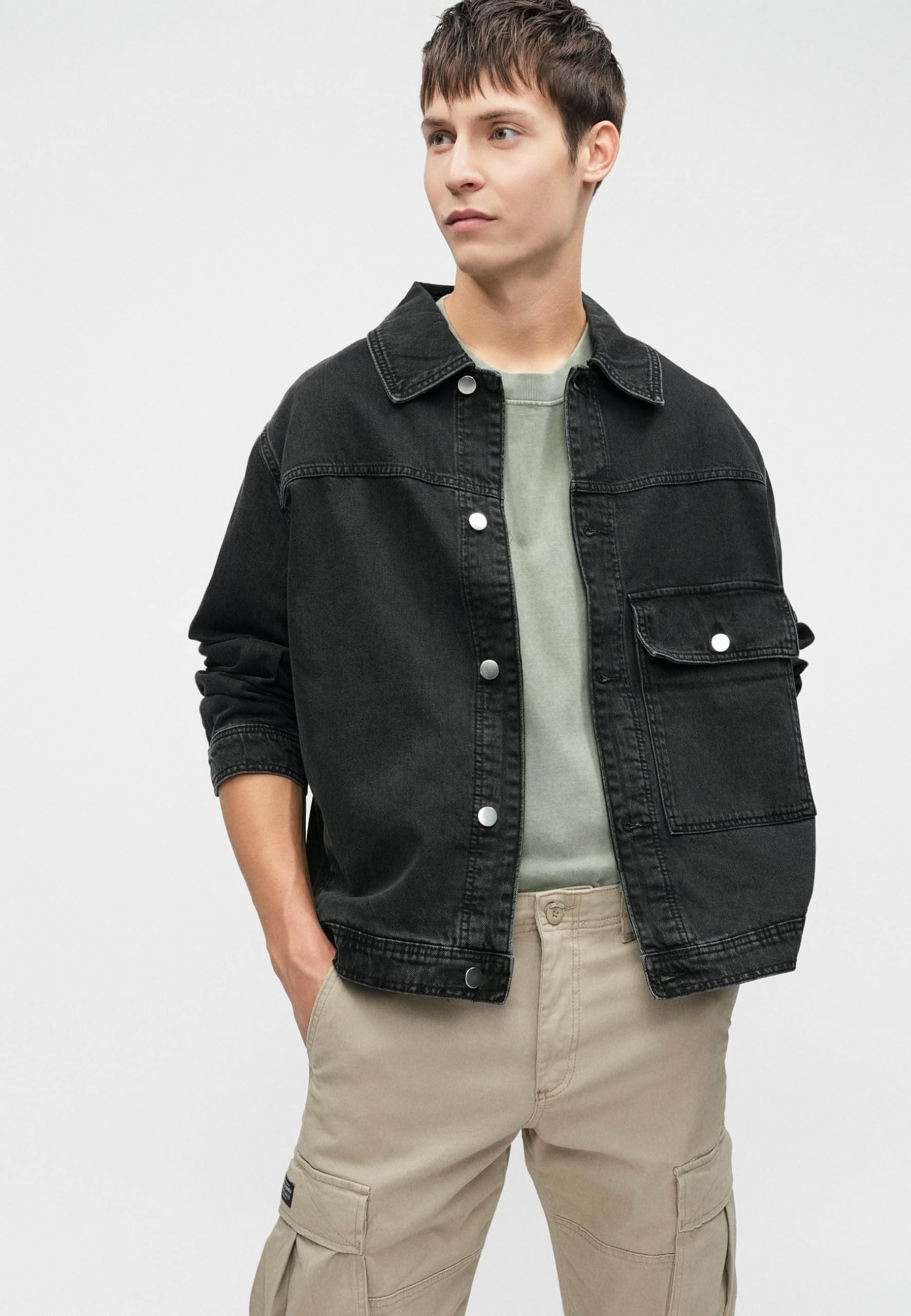 Only & Sons Onsstudio Washed Black 2384 giacca jeans uomo M