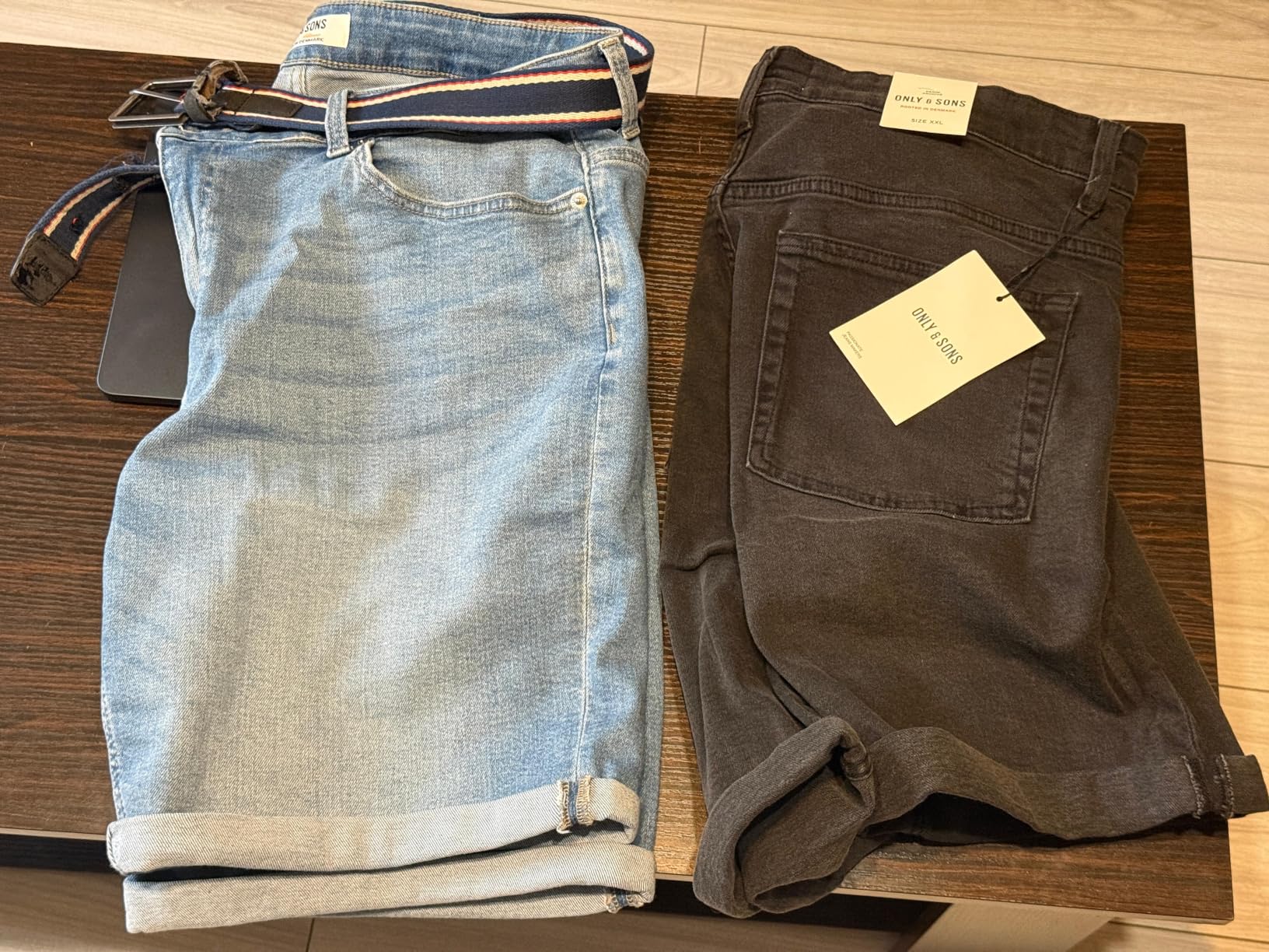 ONLY & SONS Onsply Pantaloncini Uomo 2 Pezzi Blu Chiaro/Nero Denim