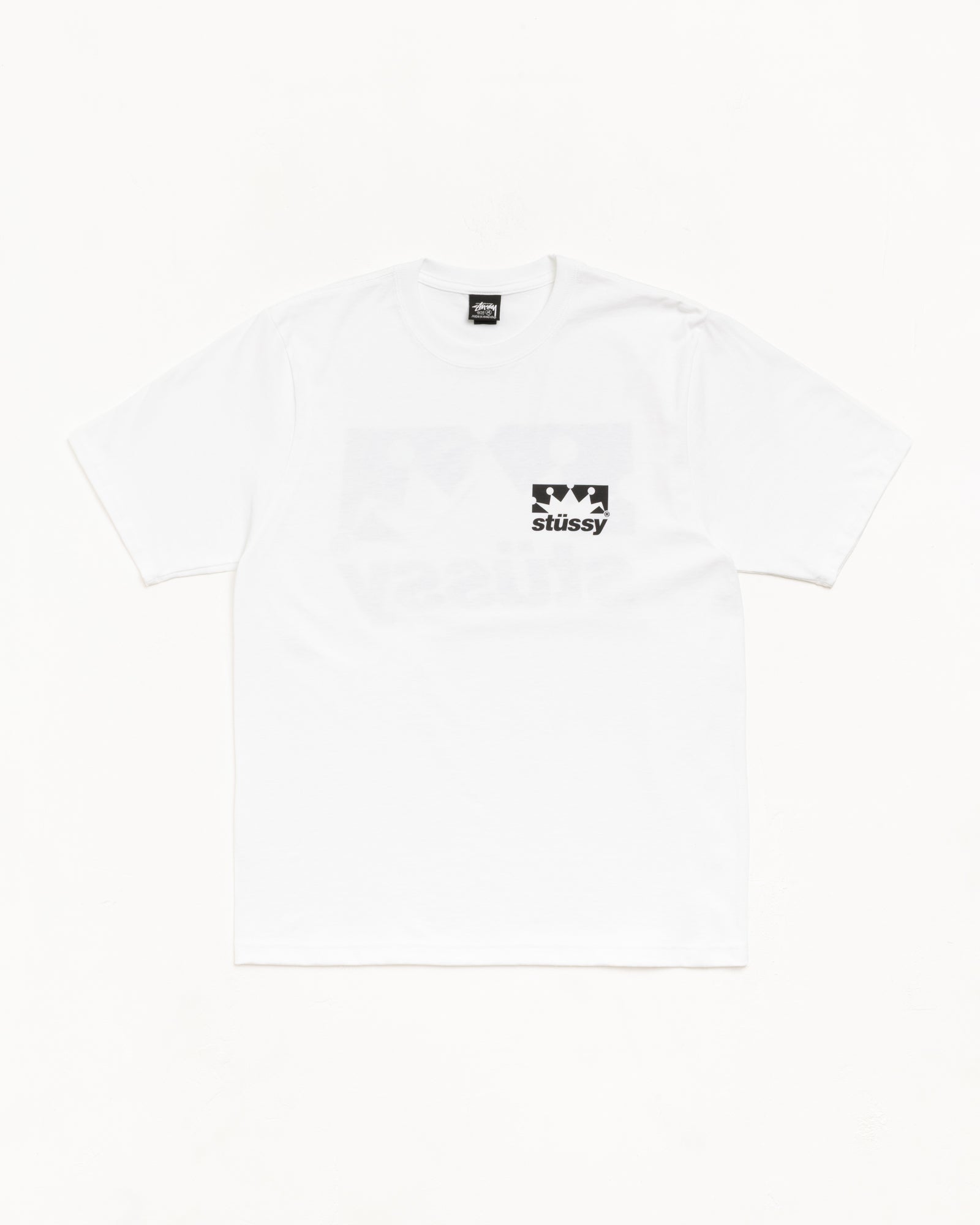 Stussy Box Crown Tee white in cotone 220gsm