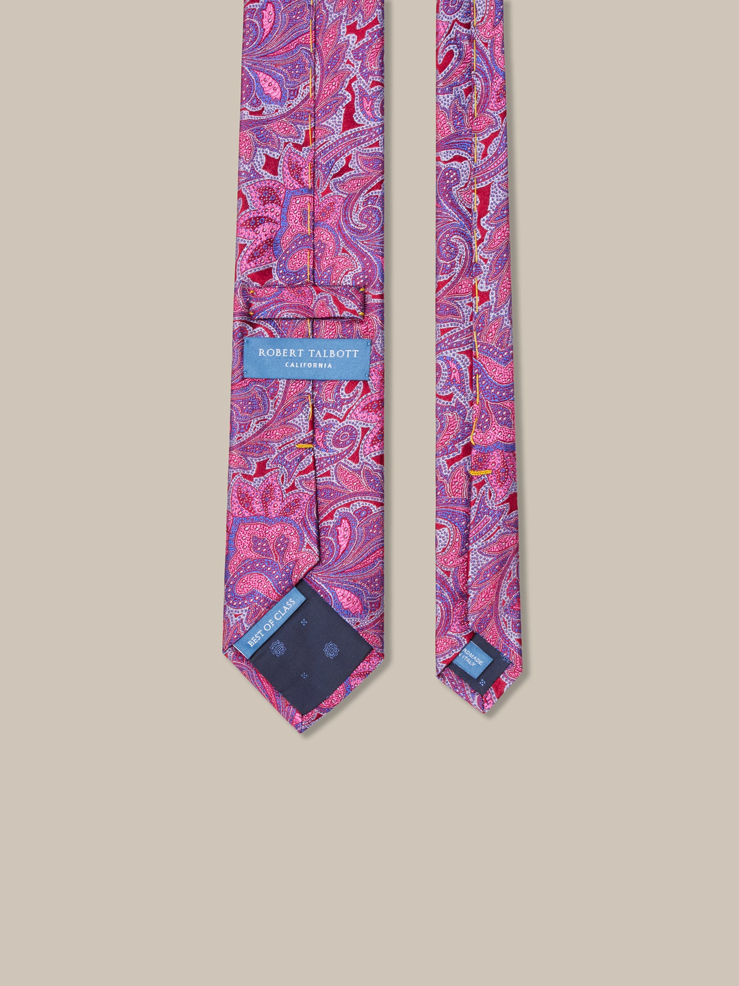 Robert Talbott Robert Cravatta Red seta paisley