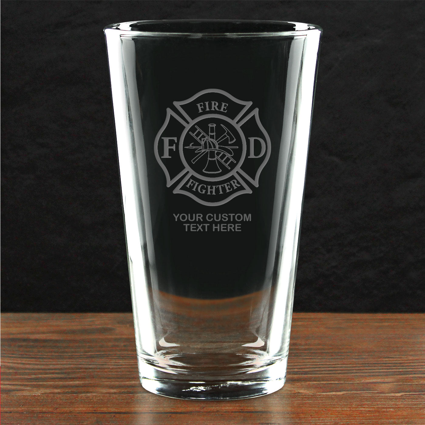 7.62 Design Drinkware bicchiere pompieri 16oz Maltese Cross inciso