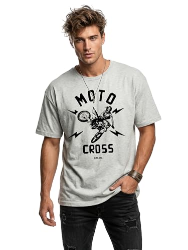 Makaya Moto Cross Enduro T-Shirt Uomo Cotone L