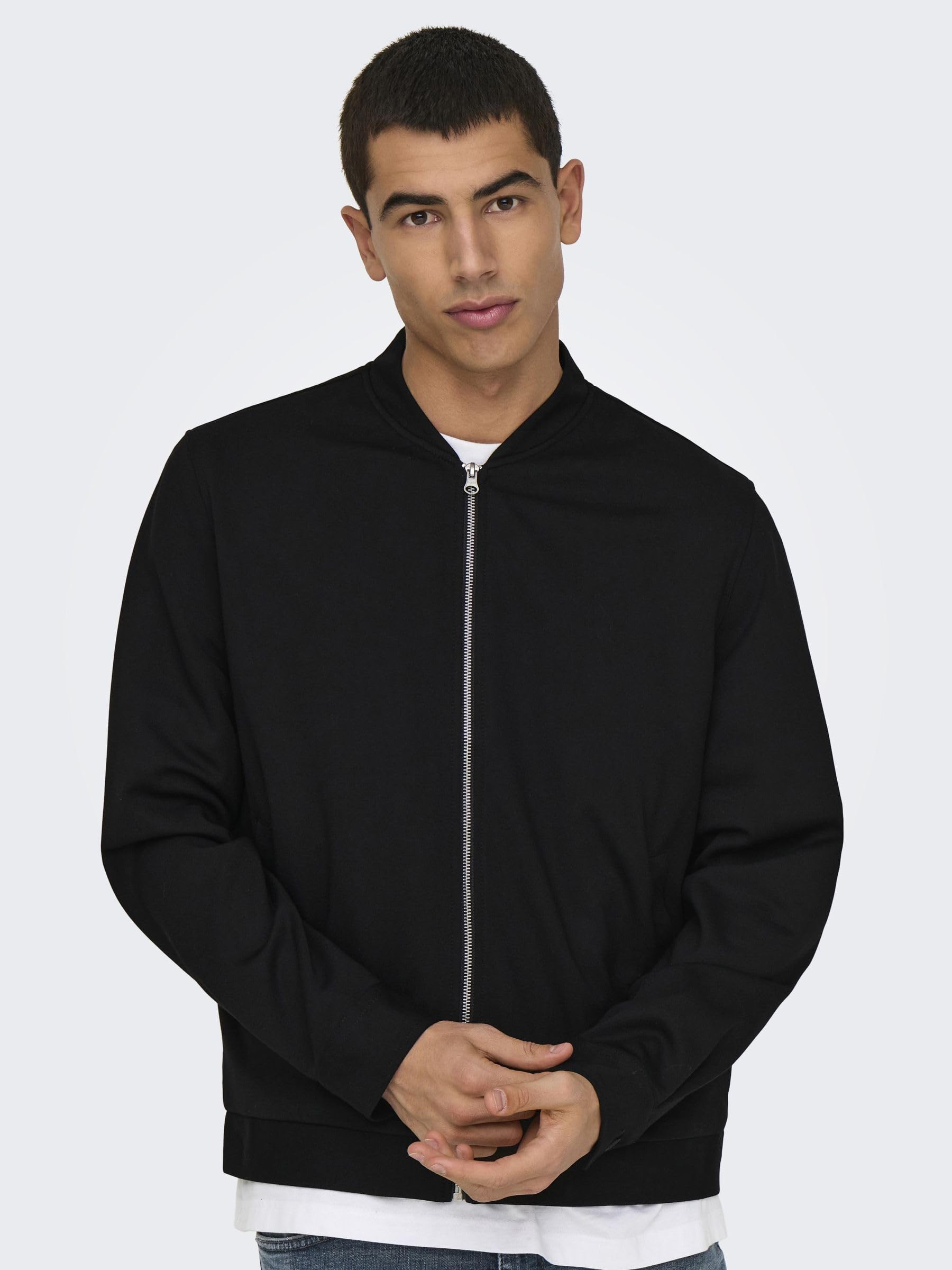 ONLY & SONS Blouson Giacca Baseball Uomo Nero M