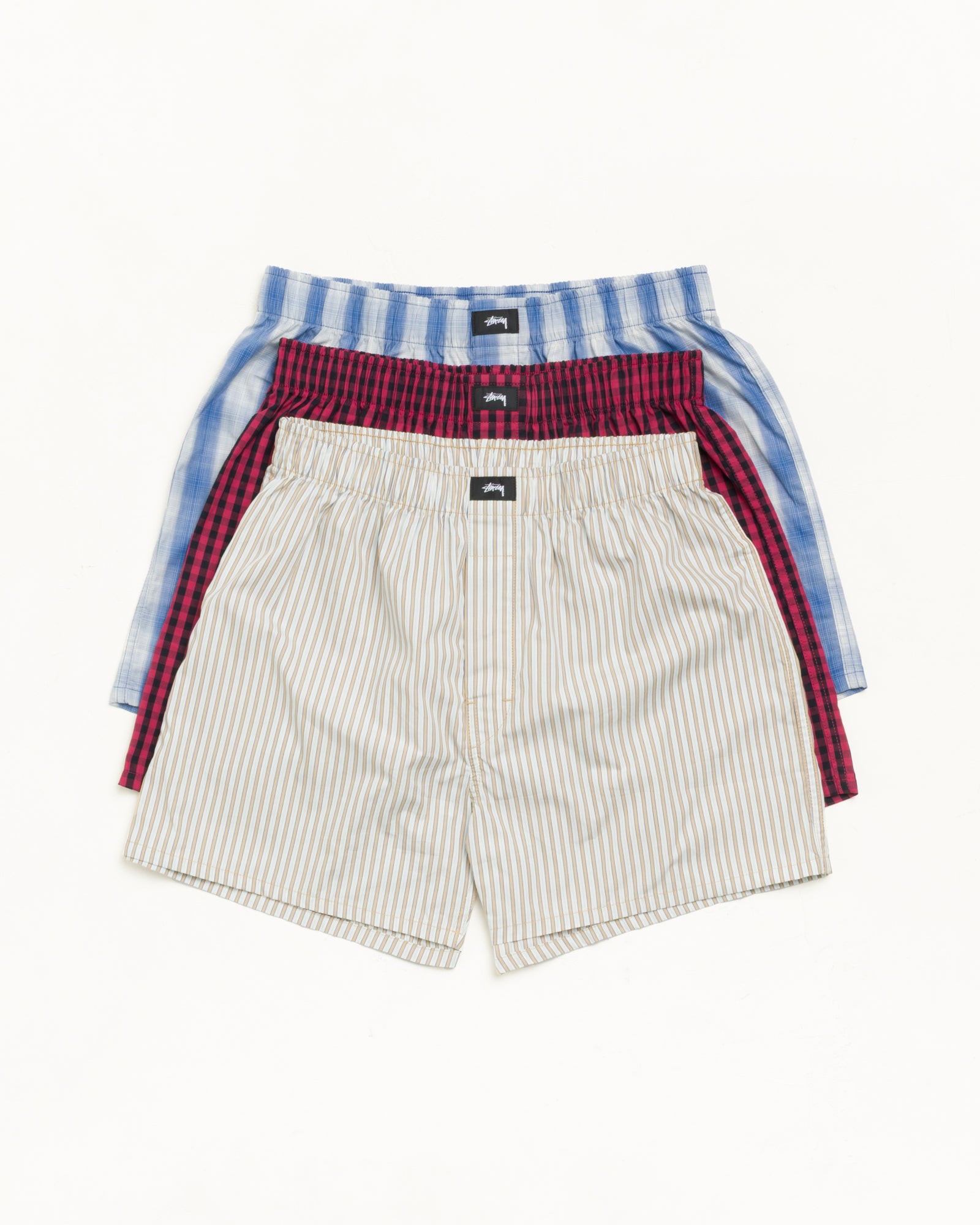 Stussy Boxer Shorts 3 Pack boxer Multi 100% cotone