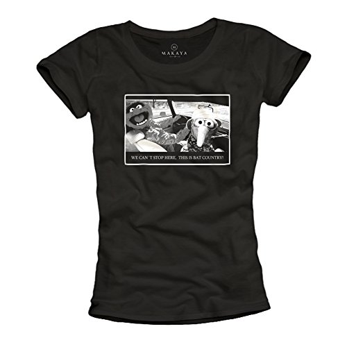 Makaya Fear And Loathing T-Shirt Donna L Nera Cotone