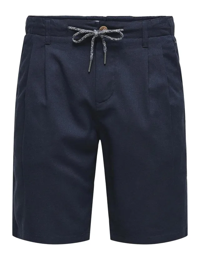 Only & Sons Onsleo Linen Mix 0048 Shorts Uomo Bianco Lino