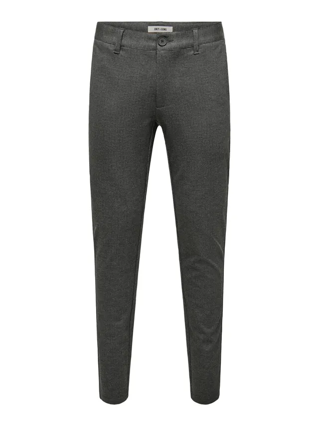 Only & Sons Onsmark Slim Check 020960 Pantaloni 32W/32L Nero