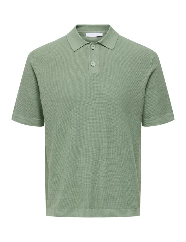 Only & Sons Stony Polo Uomo Waffle Manica Corta Antler
