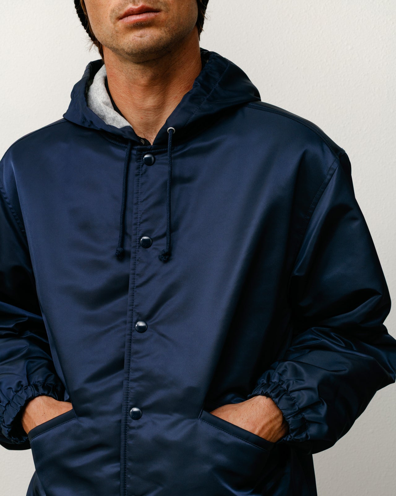 Stussy Hooded Coaches Jacket giacca navy taglia M