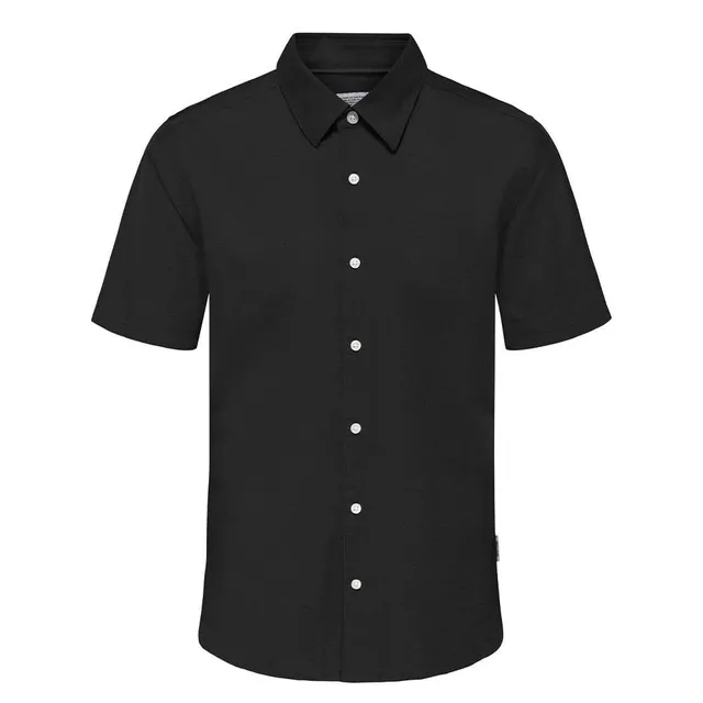 Only & Sons Cantley Camicia Uomo Nero Manica Corta