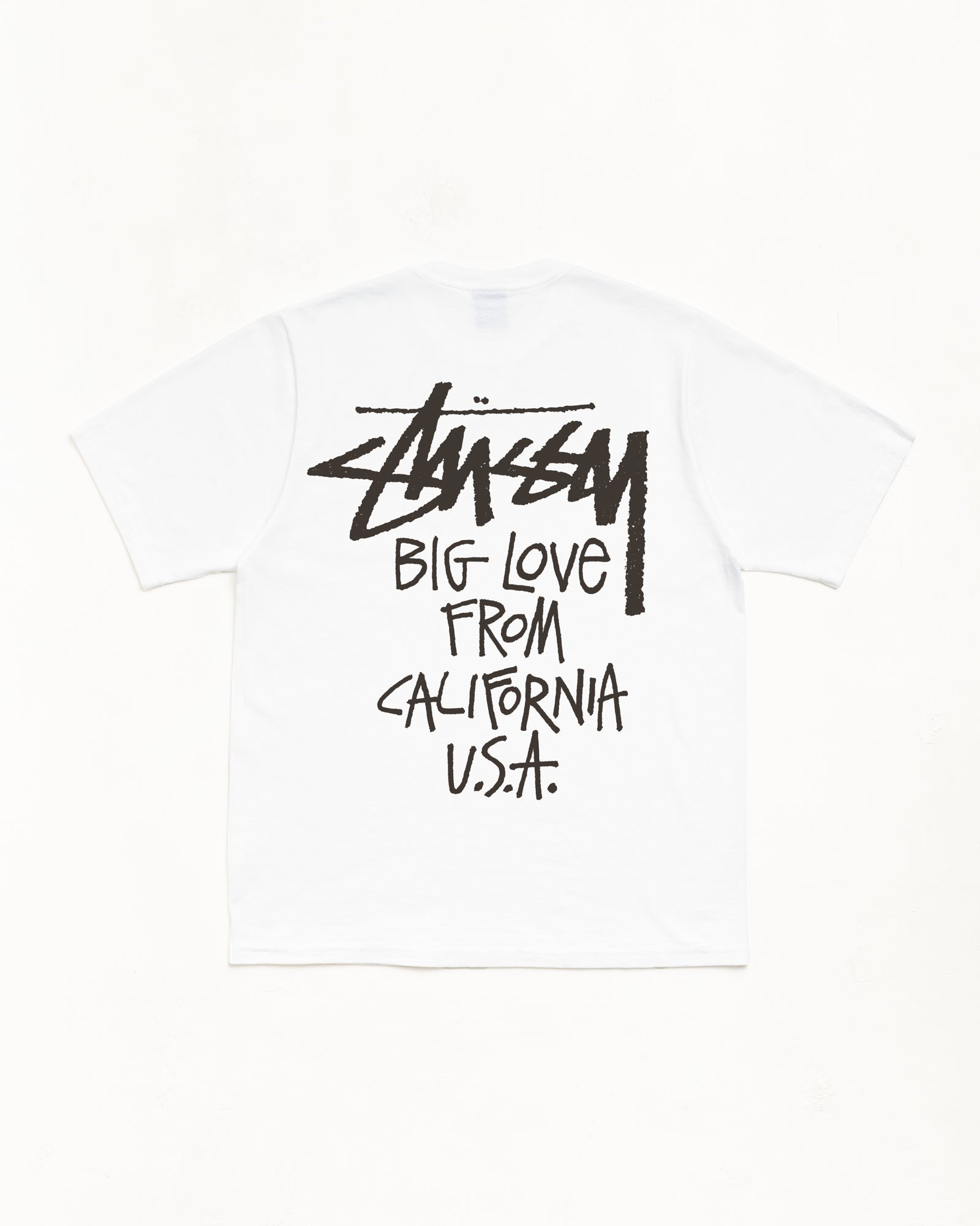Stussy Big Love Tee T-Shirt Bianca 100% Cotone