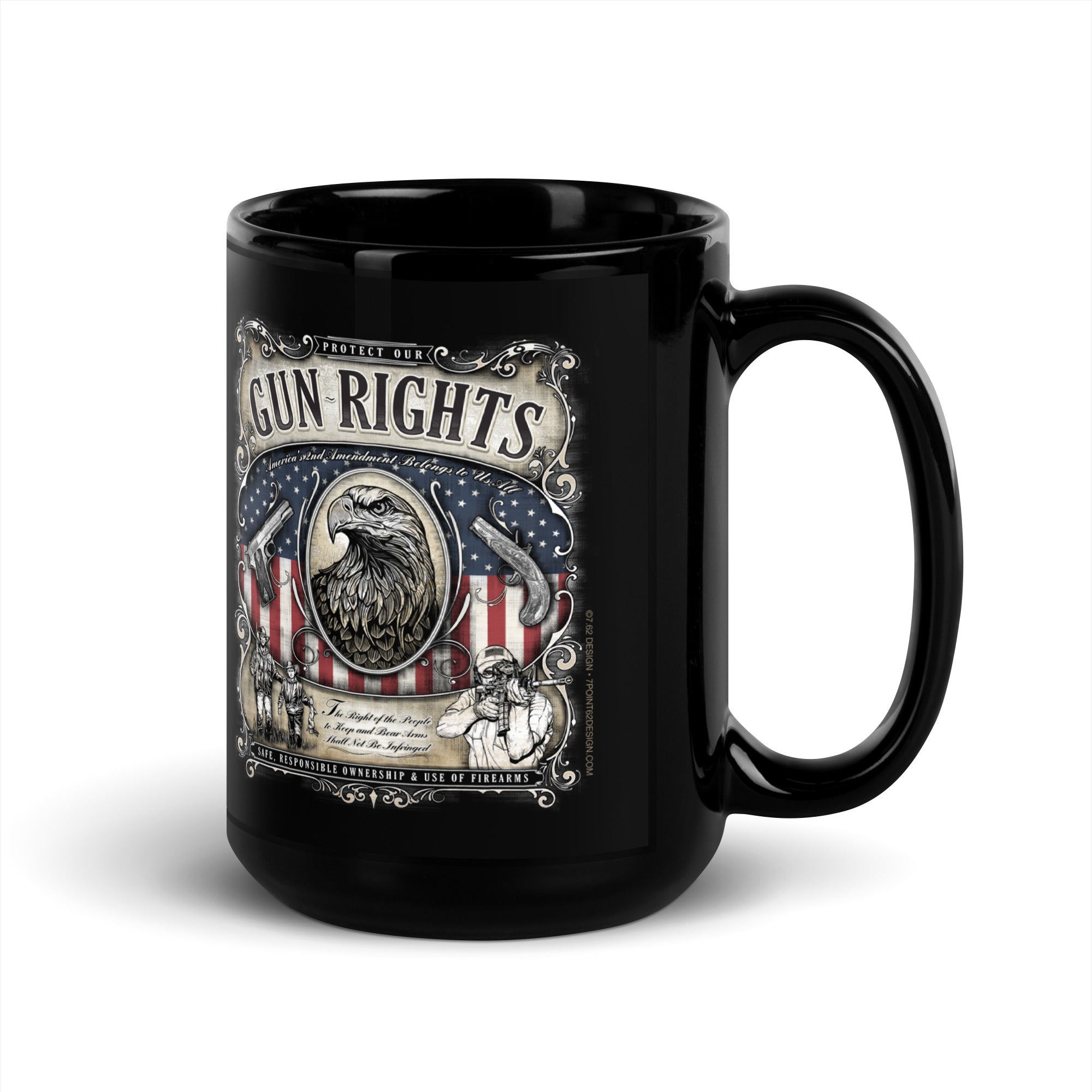 7.62 Design Gun Rights tazza ceramica 15 oz nera