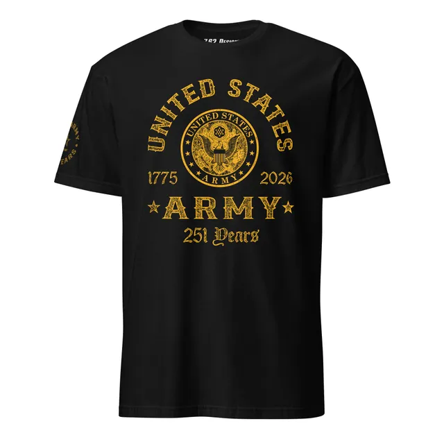 7.62 Design U.S. Army 251st Birthday maglietta nera cotone