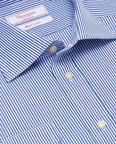 Camicissima Fancy Camicia Blu a Righe Slim Fit Manica Lunga