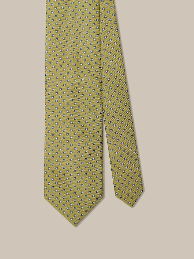 Robert Talbott Micro Neat Geo Spot cravatta verde