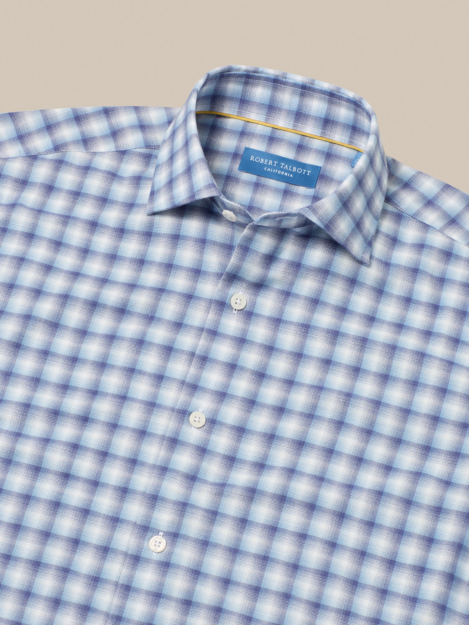 Robert Talbott Reynolds Camicia Uomo Quadri Blue Multi Leggera