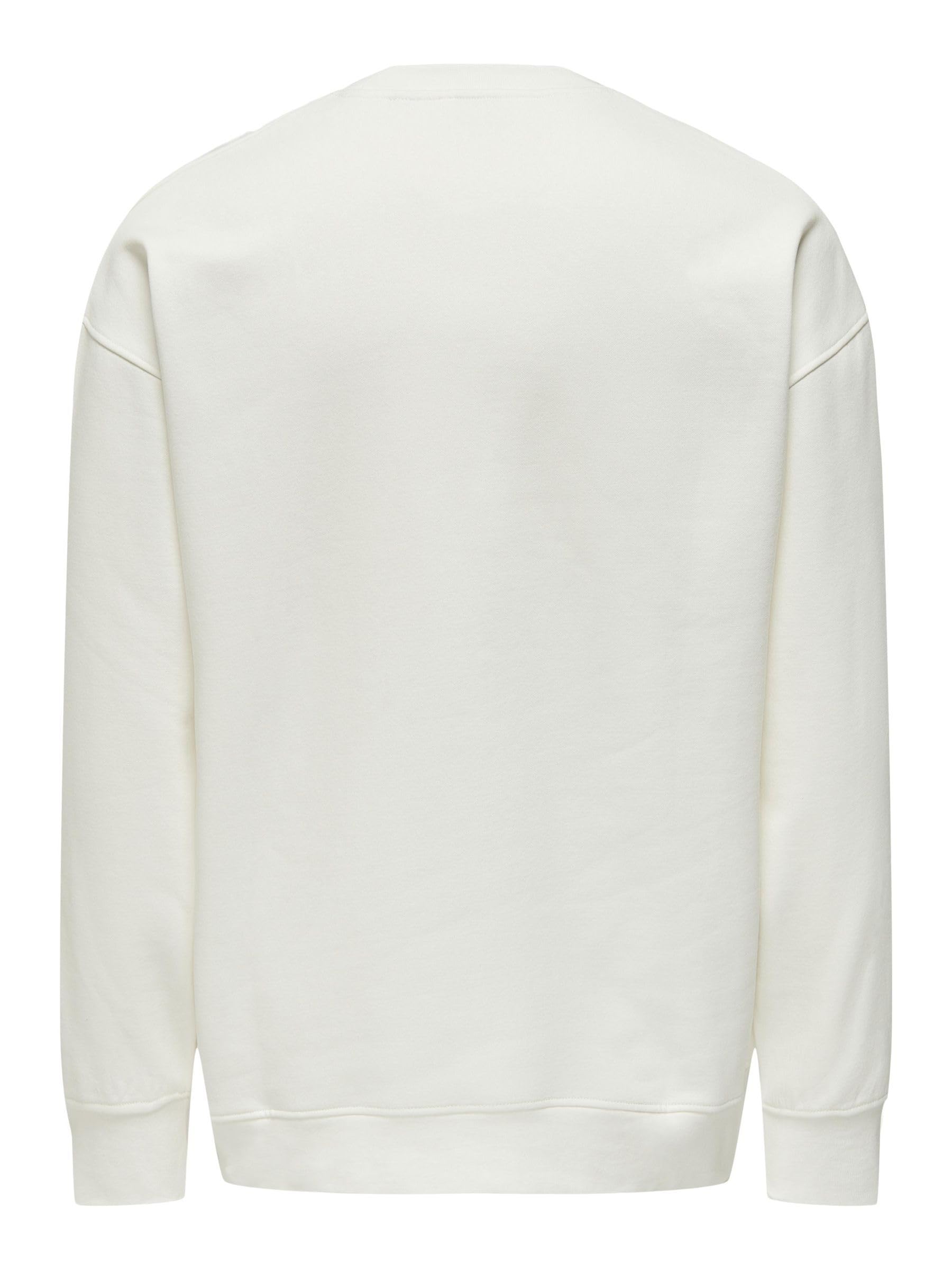 ONLY & SONS Onseli Felpa Uomo M Cloud Dancer Stampa