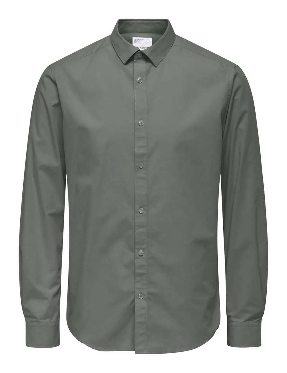 ONLY & SONS SANE Poplin Camicia uomo XL nero slim