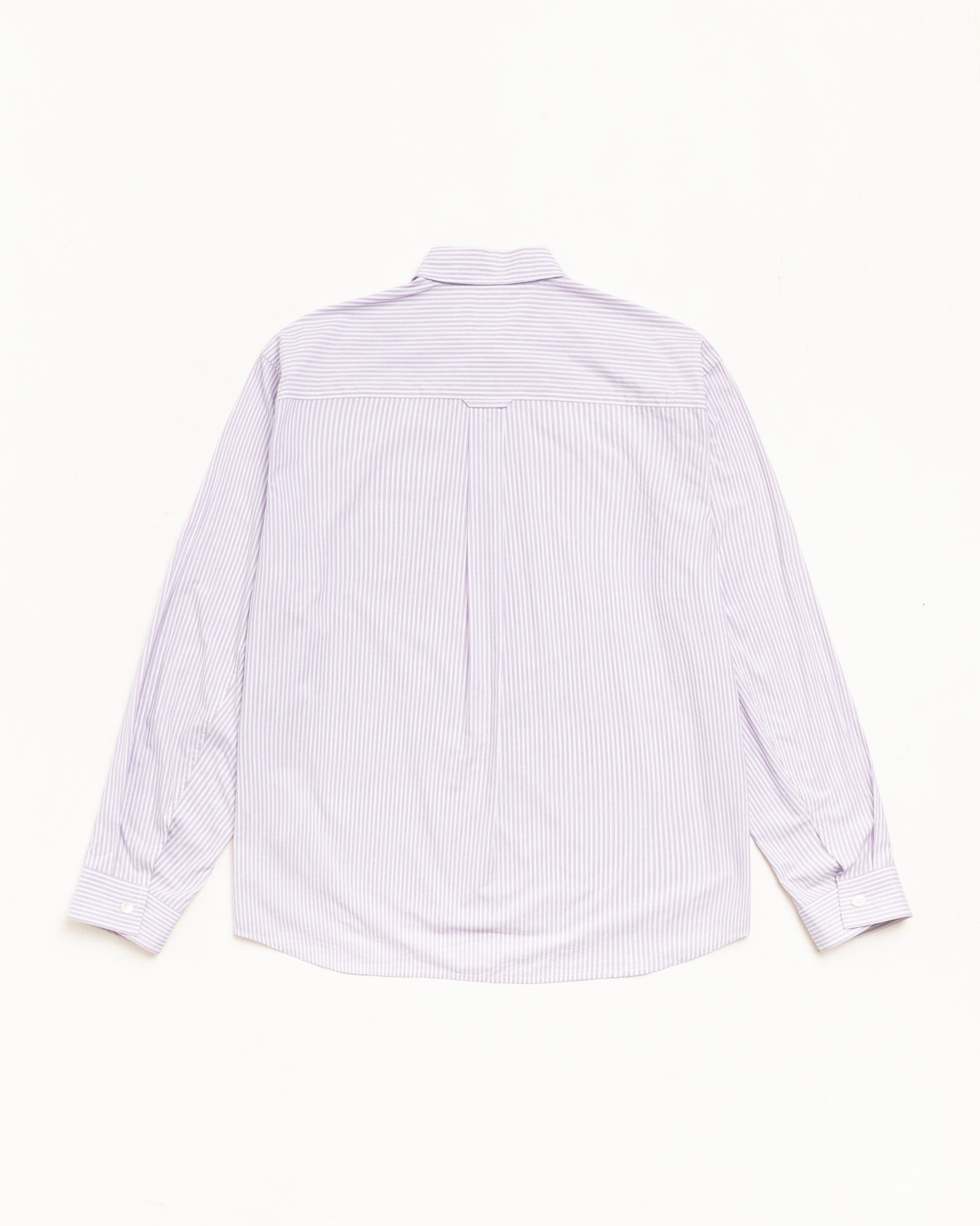 Stussy Standard Shirt camicia viola stripe cotone boxy fit