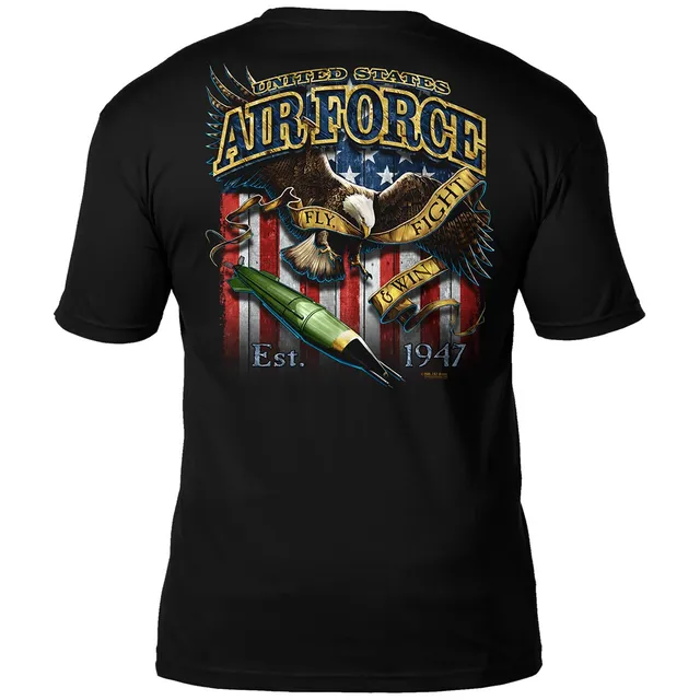 7.62 Design Air Force Fighting Eagle T-Shirt nero cotone